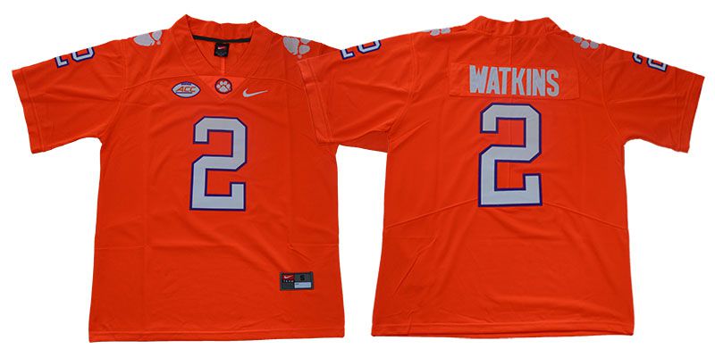 Men Clemson Tigers #2 Watkins Orange Nike Limited Stitched NCAA Jersey